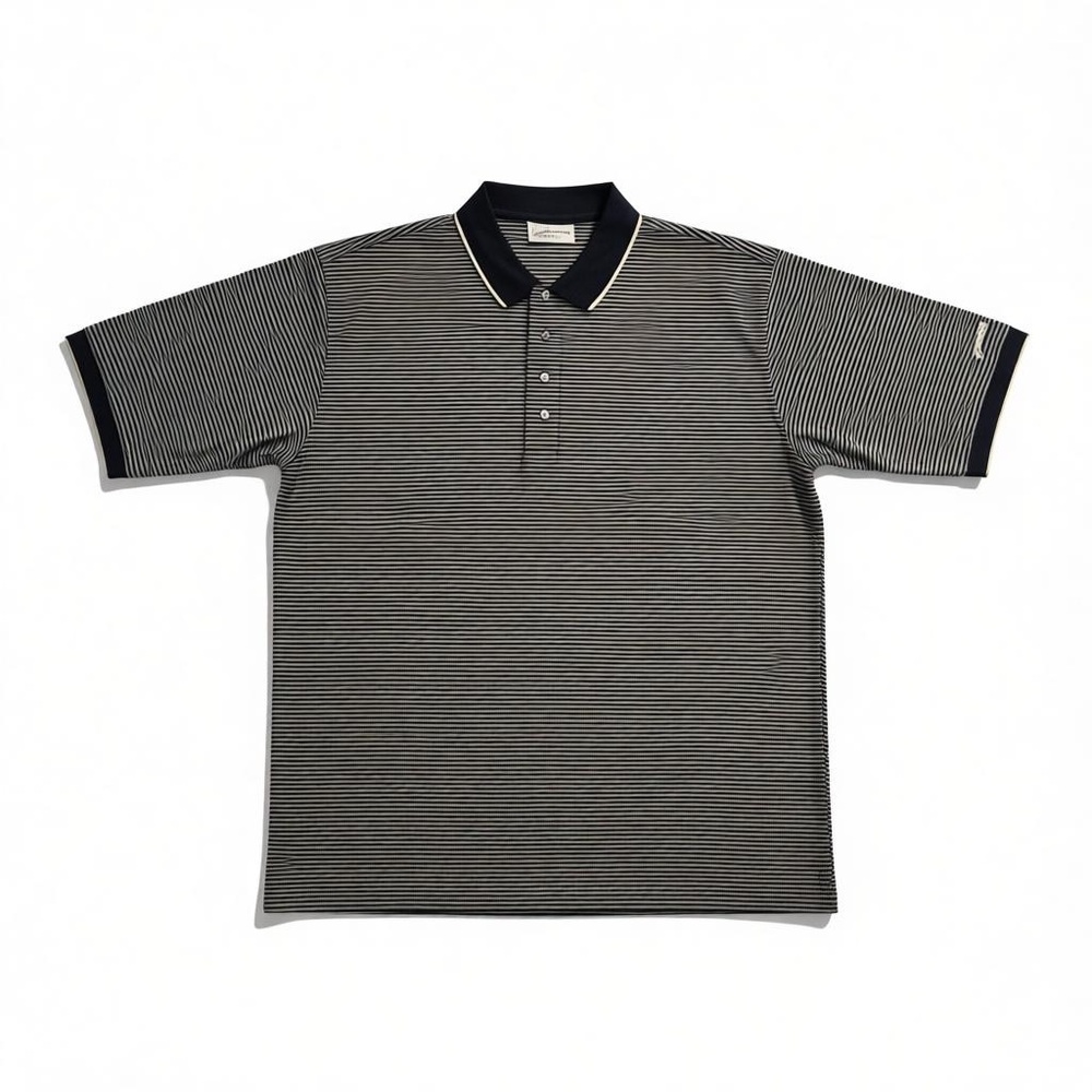 Classic Navy Striped Polo Shirt NWT